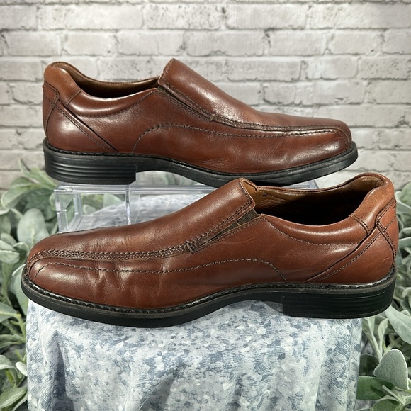 Johnston & Murphy Stanton Runoff XC4 Dark Cherry Leather Slip-On Mens 9M🌟VGUC🌟 - Picture 8 of 16